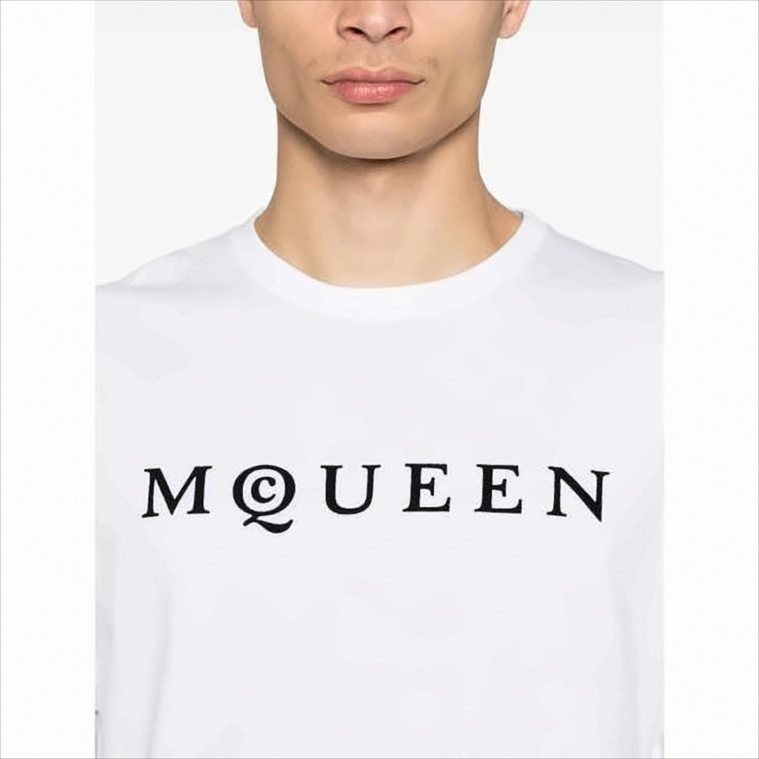 Alexander Mcqueen Short-Sleeve Crew Neck T-Shirt With Bold Logo