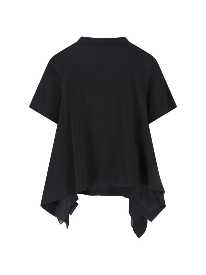 Sacai Asymmetric T-Shirt – Black