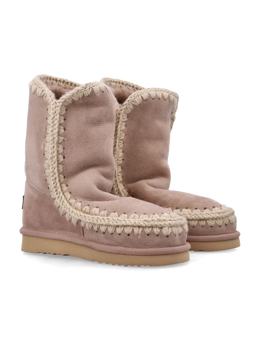 Mou Eskimo 24 Sheepskin Boots With Crochet Stitching
