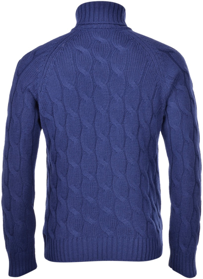 Paolo Fiorillo Capri Air Wool Blend Cable-Knit Turtleneck Sweater