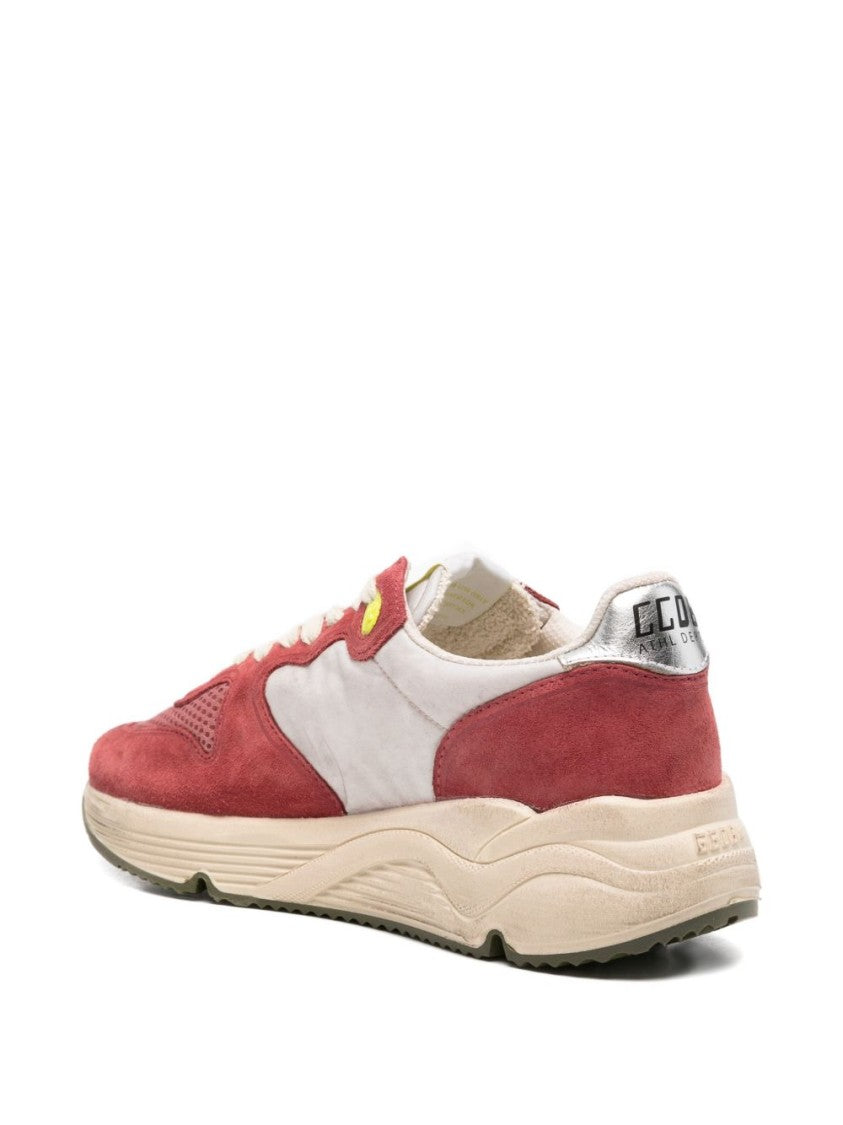 Golden Goose Silk And Nylon Perforated Leather Sneakers