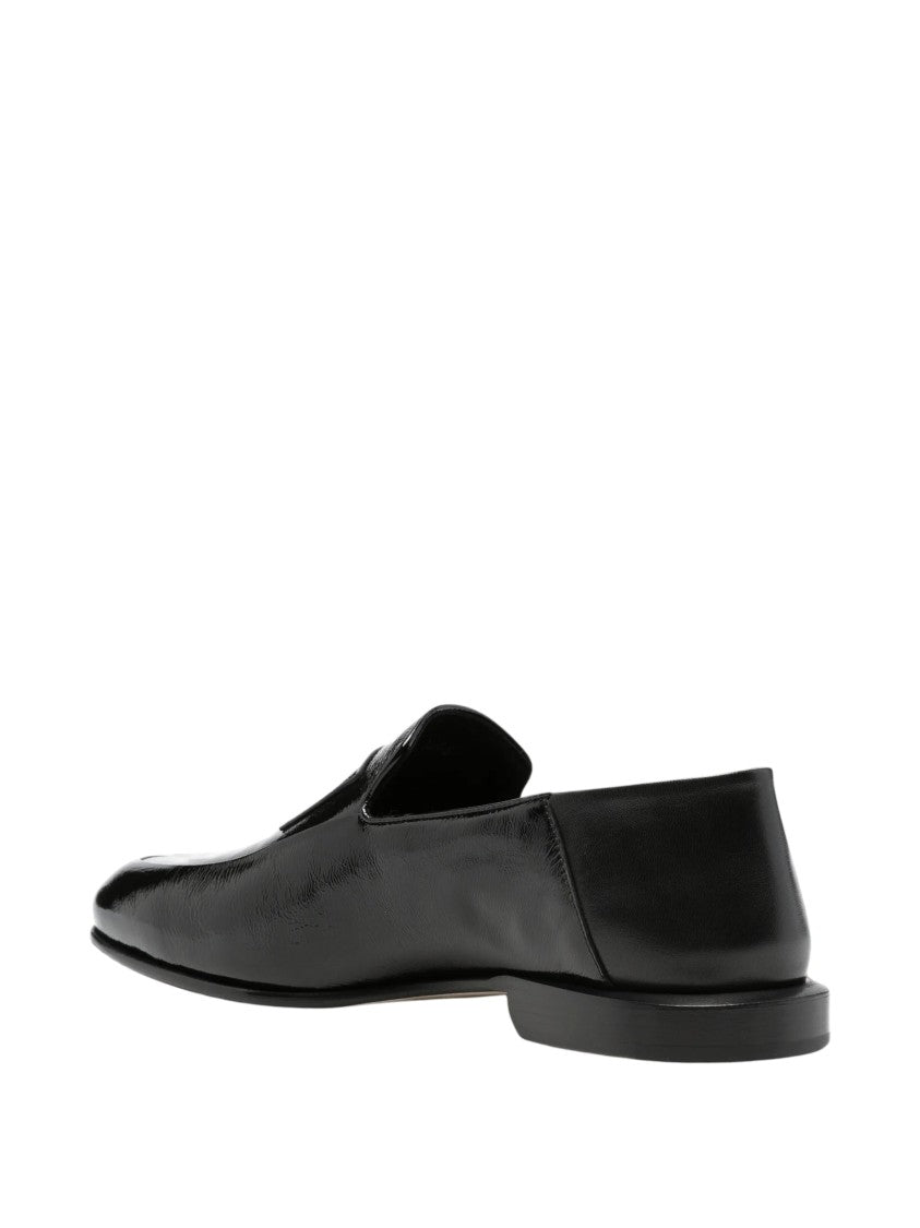 Givenchy Label Calf Leather Embossed Loafers