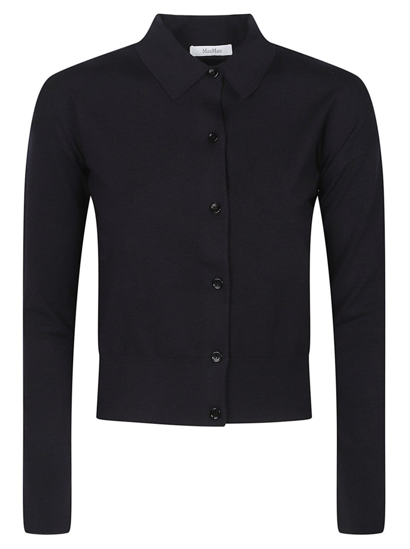 Max Mara Mxmmedeola Cropped Collared Wool Cardigan