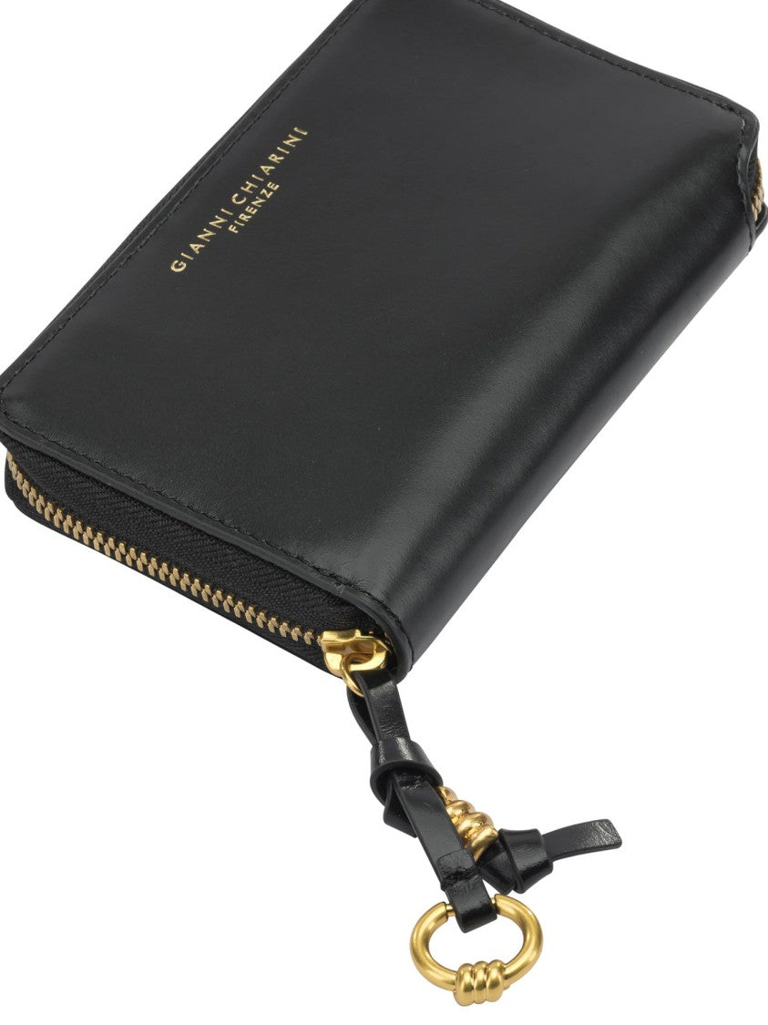 Gianni Chiarini Rectangular Leather Wallet With Zip-Around Closure