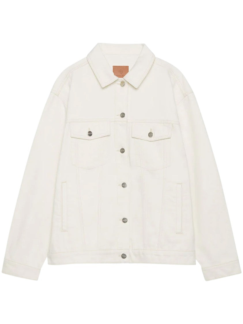 Anine Bing Structured Beige Jacket With Button-Down Front