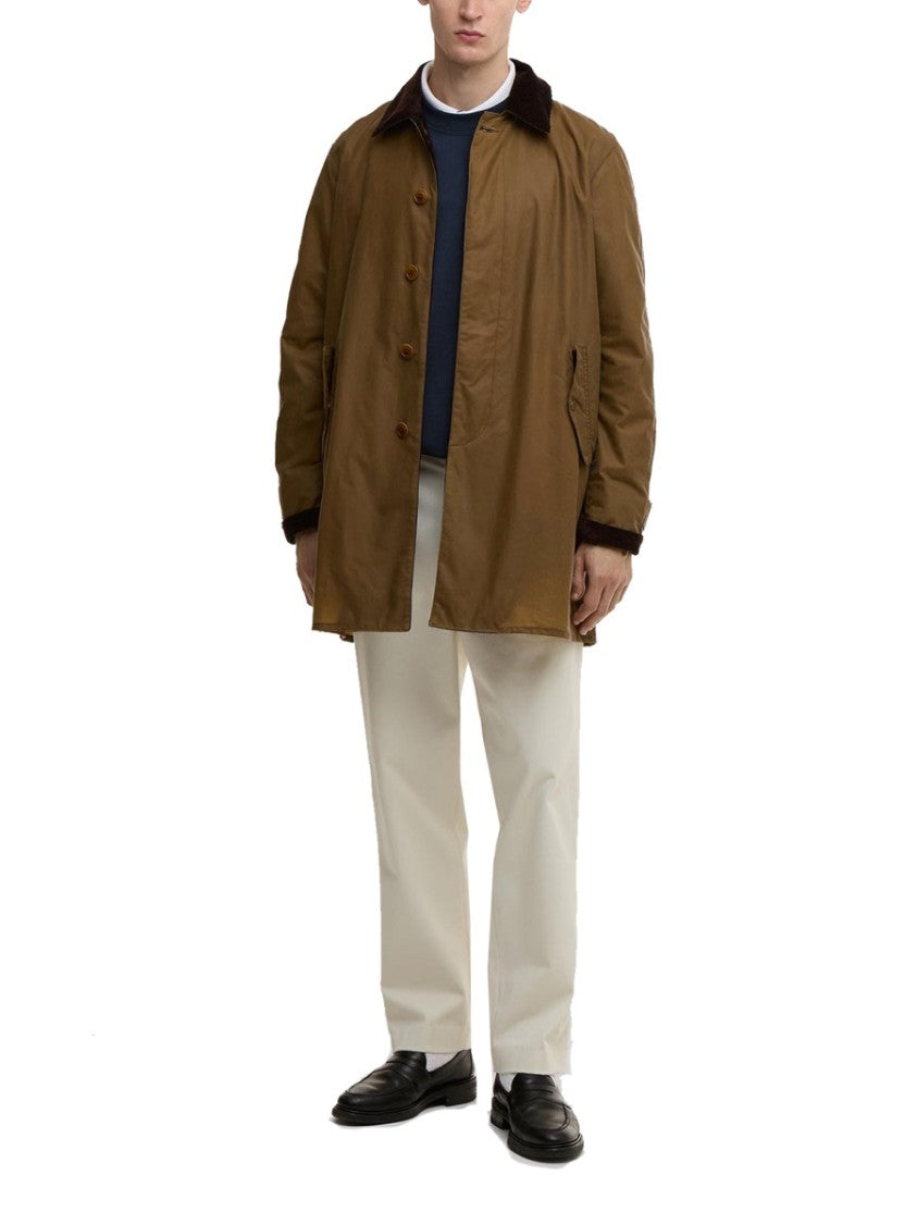 Baracuta X Barbour Mid-Length Cotton Corduroy Trench Coat