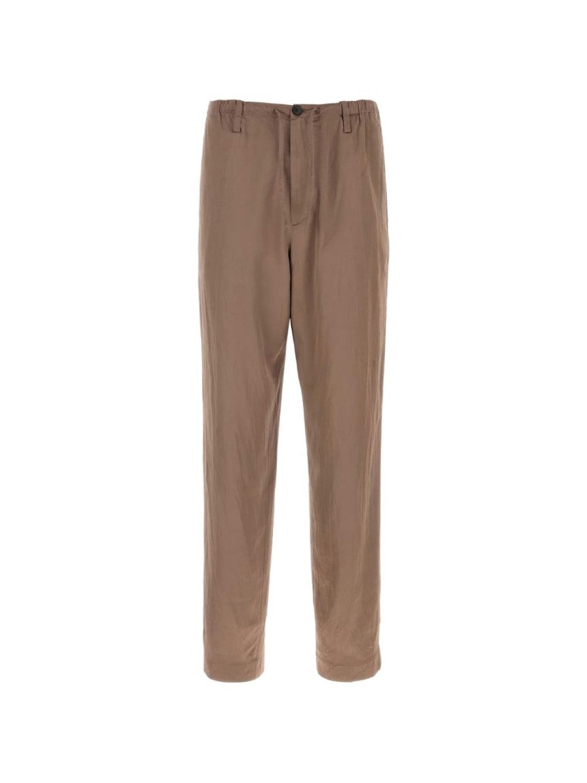 Dries Van Noten Brown Elasticated Waistband Back Pocket Trousers