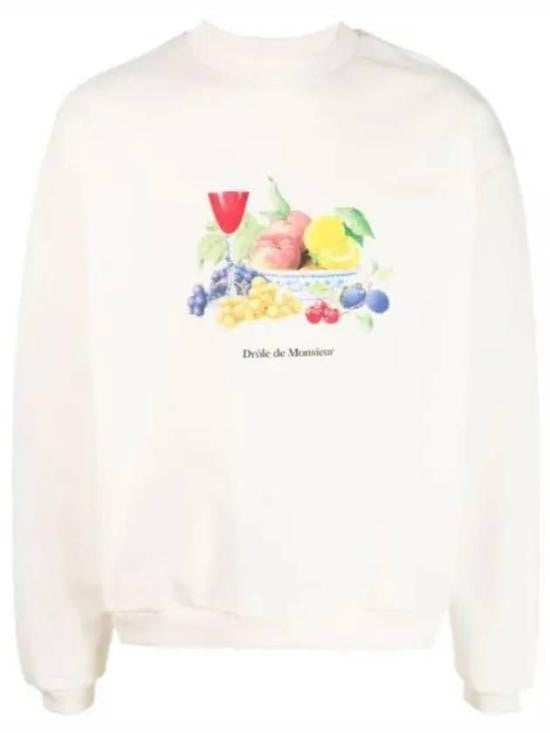 Drôle De Monsieur Long-Sleeve T-Shirt With Fruit Illustration