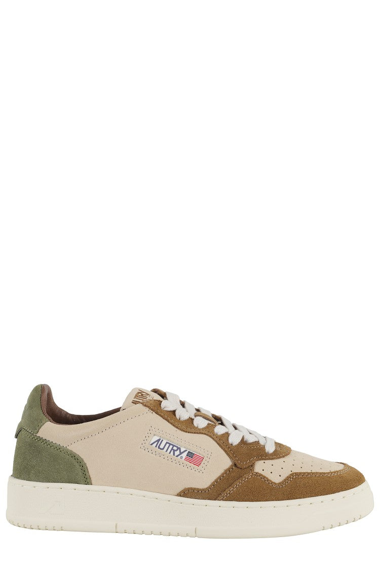 Autry Medalist Color-Block Suede Low-Top Sneakers