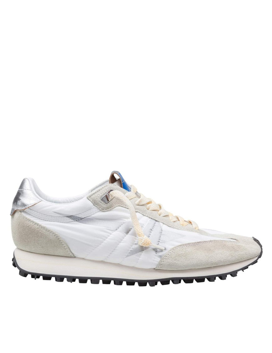 Golden Goose Running Sneakers In Suede And Nylon, White