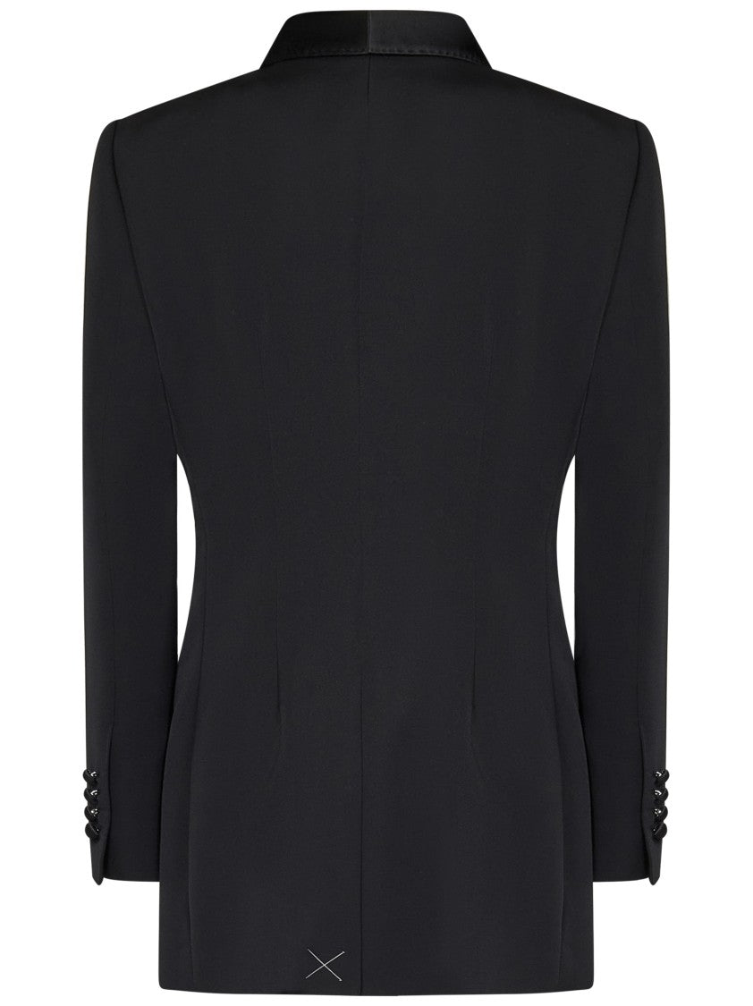 Dolce & Gabbana Tuxedo Jacket In Black Virgin Wool