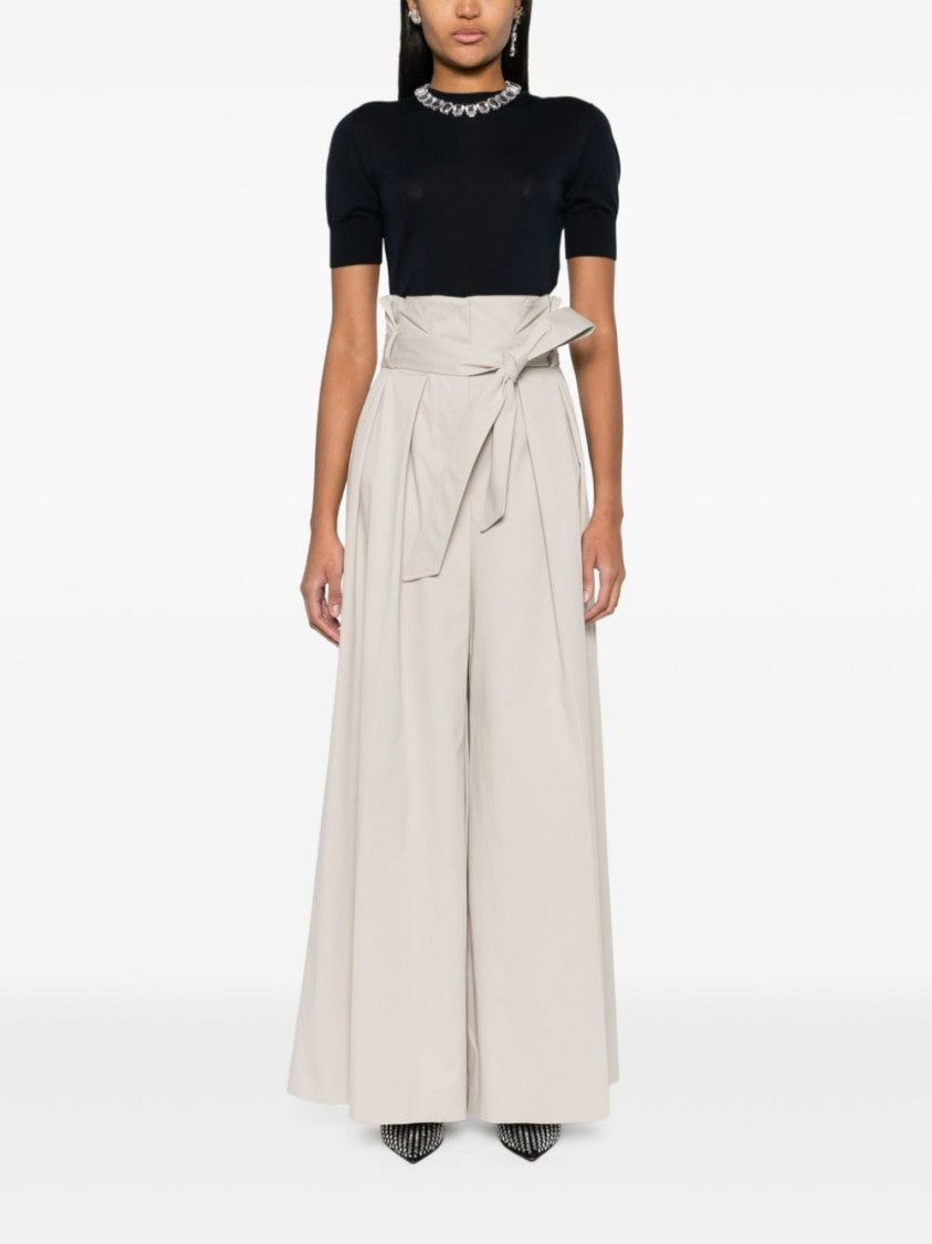 Moschino Wide-Leg Sand Beige Trousers