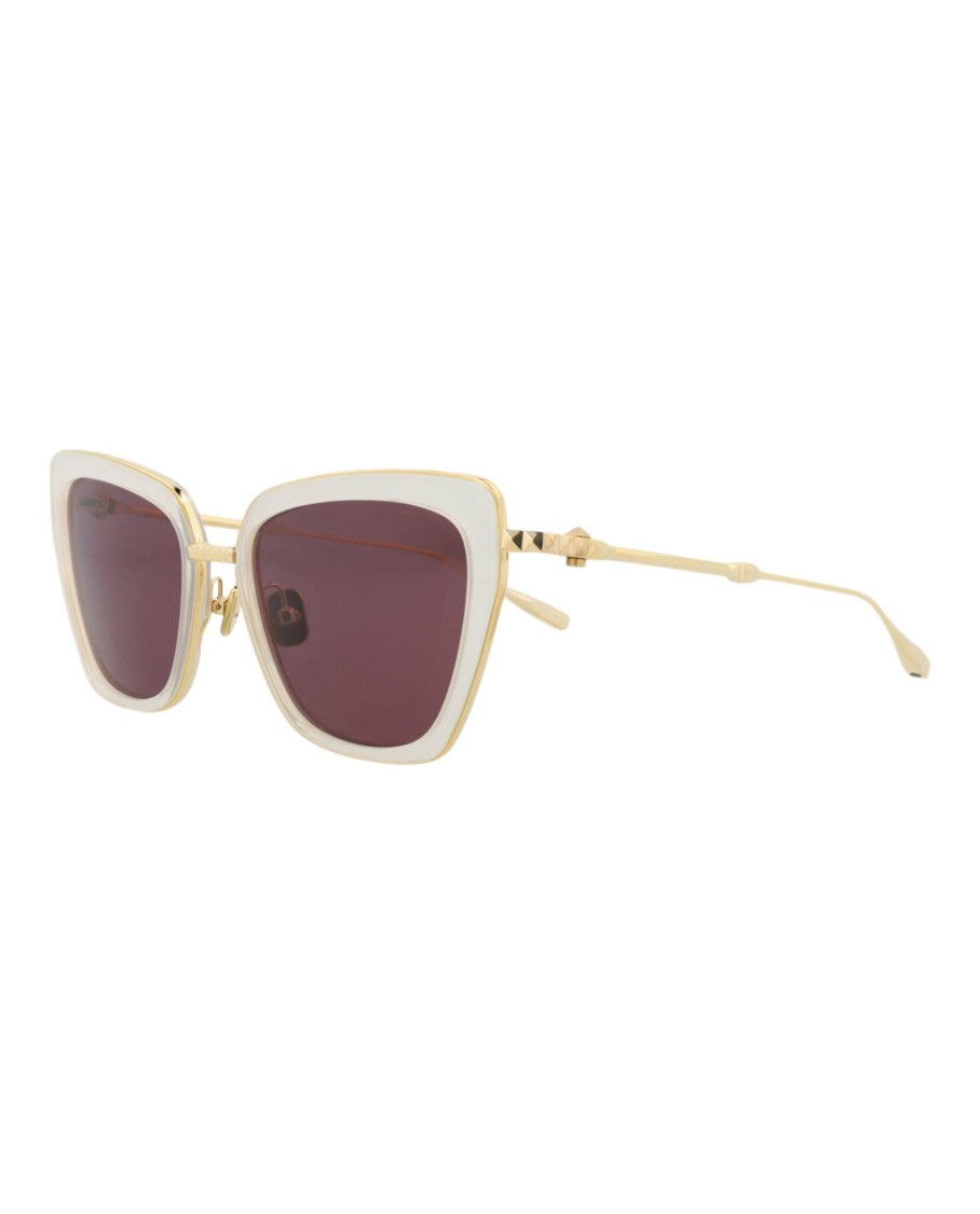 Valentino Cat Eye-Frame Acetate And Metal Sunglasses With Studded Accents