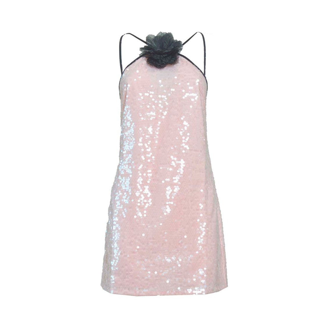 Self-Portrait Pink Sequin Mini Dress With Flower