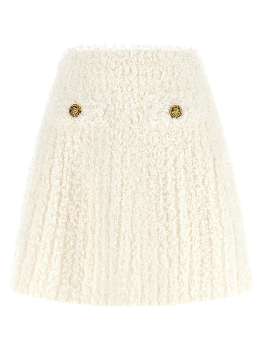 Balmain Plumetis Tweed Skirt
