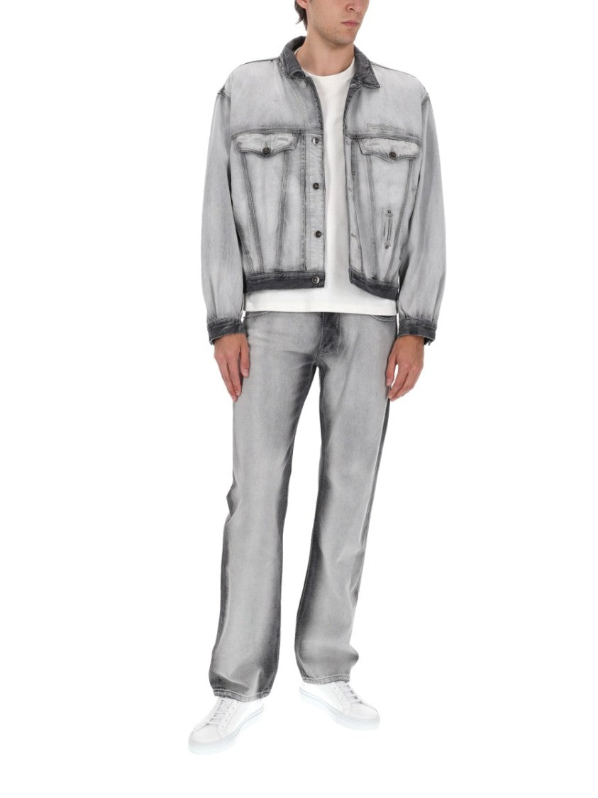 Diesel Washed Grey D-Denver-Fsi Denim Jacket