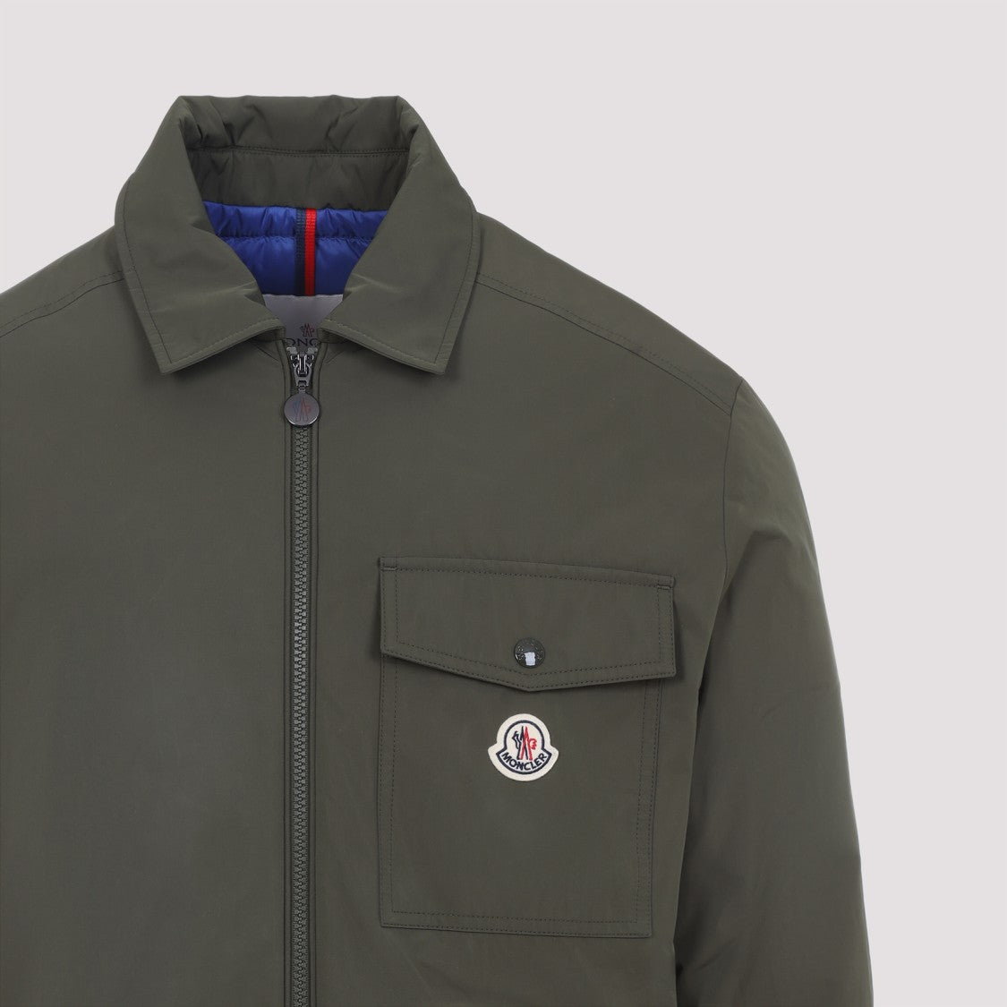 Moncler Vigeon Shirt Green Polyester Jacket