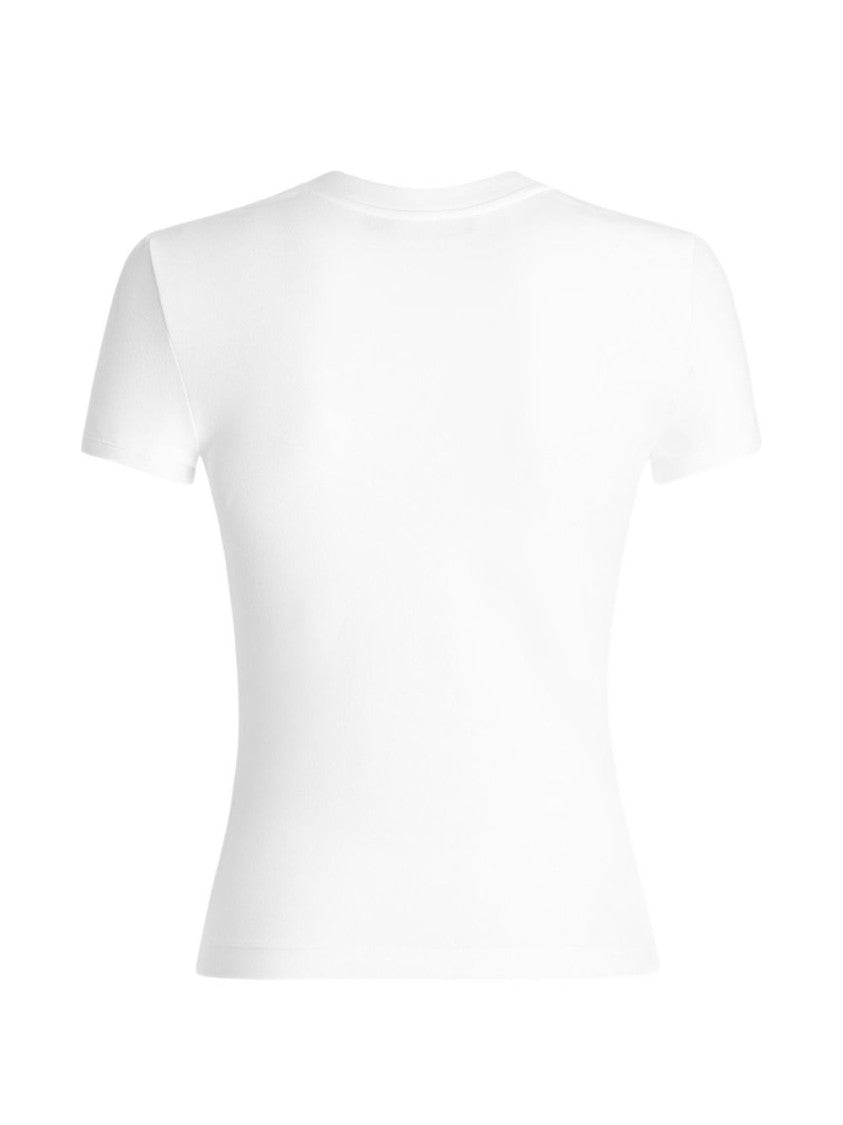 Dolce & Gabbana Fitted Short-Sleeve Embossed Logo Top
