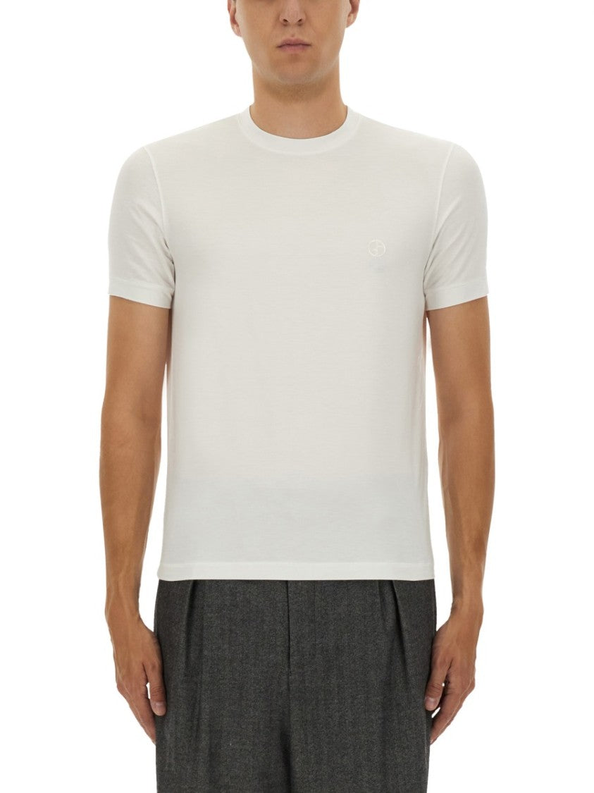 Giorgio Armani Classic Round Neck Short-Sleeved Giorgio Armani Shirt