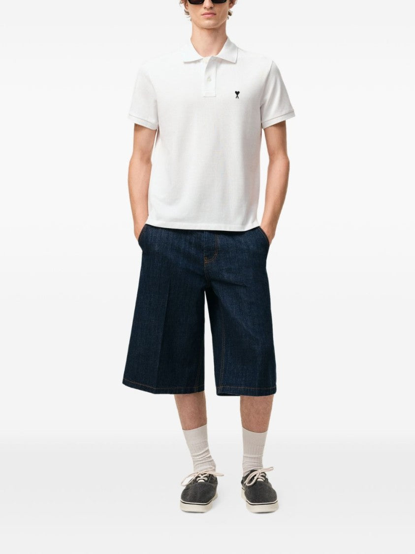 Ami Paris Cotton Piqué Polo Shirt