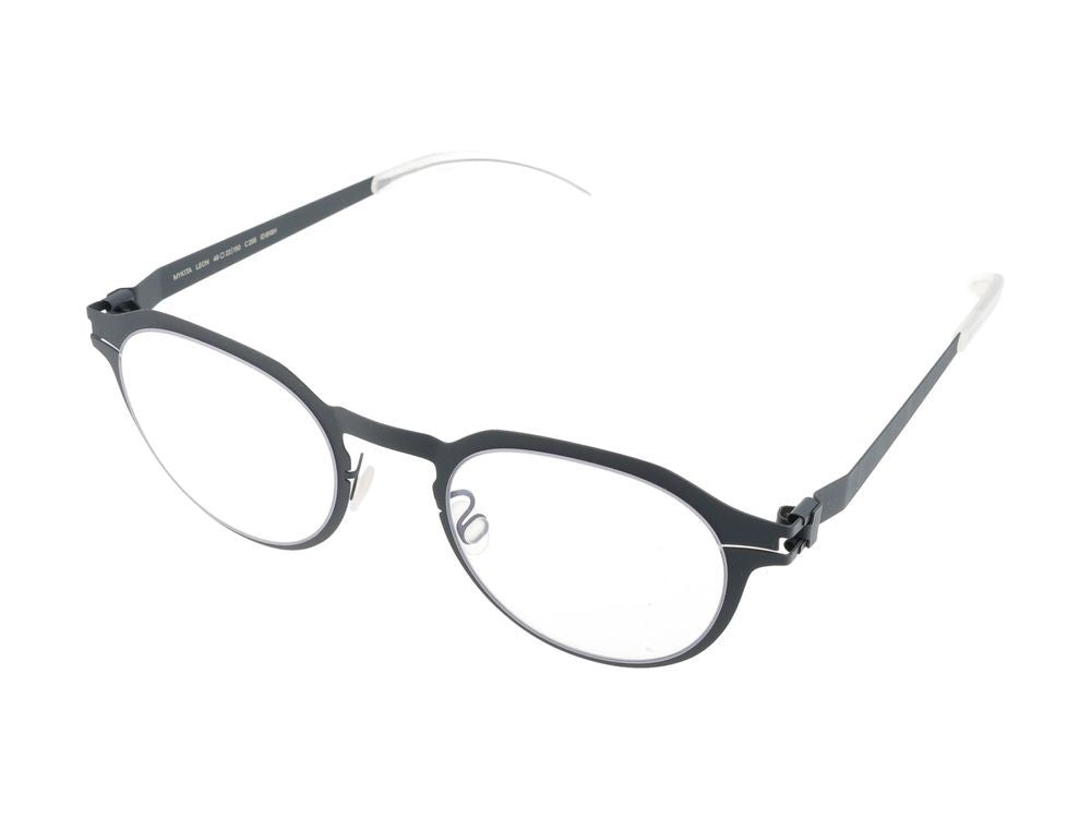 Mykita Indigo Clear Round Frame Acetate-Titanium Optical Glasses