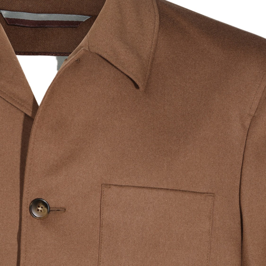 Canali Structured Medium-Brown Three Patch Pocket Jacket