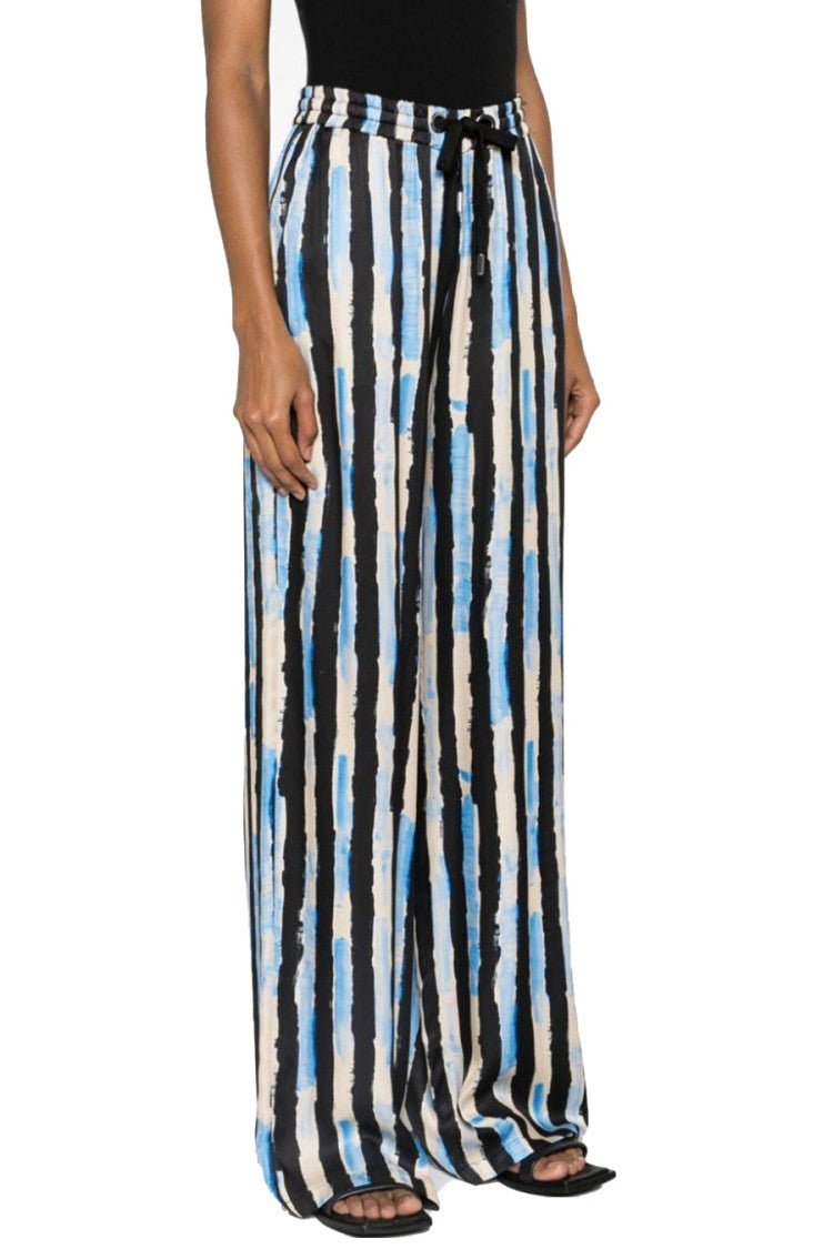 Pinko Women's Trousers With Striped Pattern And Drawstring Waist