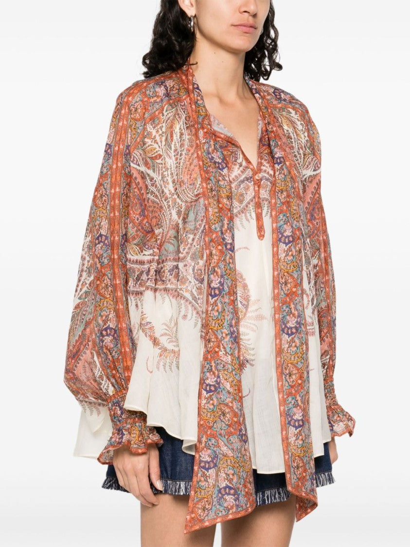 Zimmermann Rhiannon Tie Neck Blouse