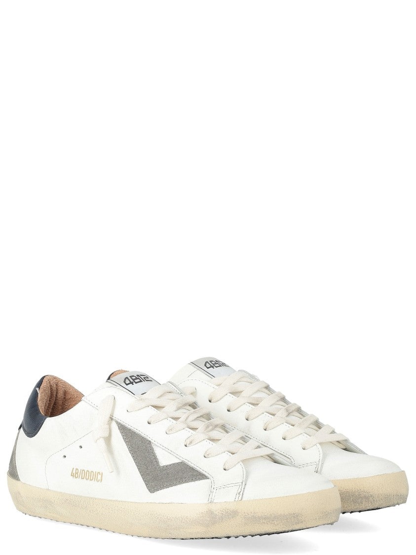 4B12 Suprime Sneakers In White Leather