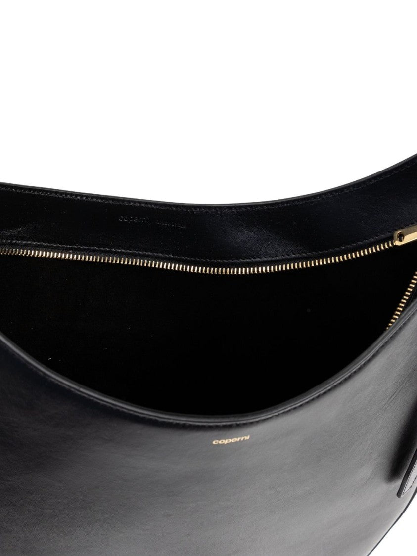 Coperni Black Curved Calf Leather Shoulder Bag