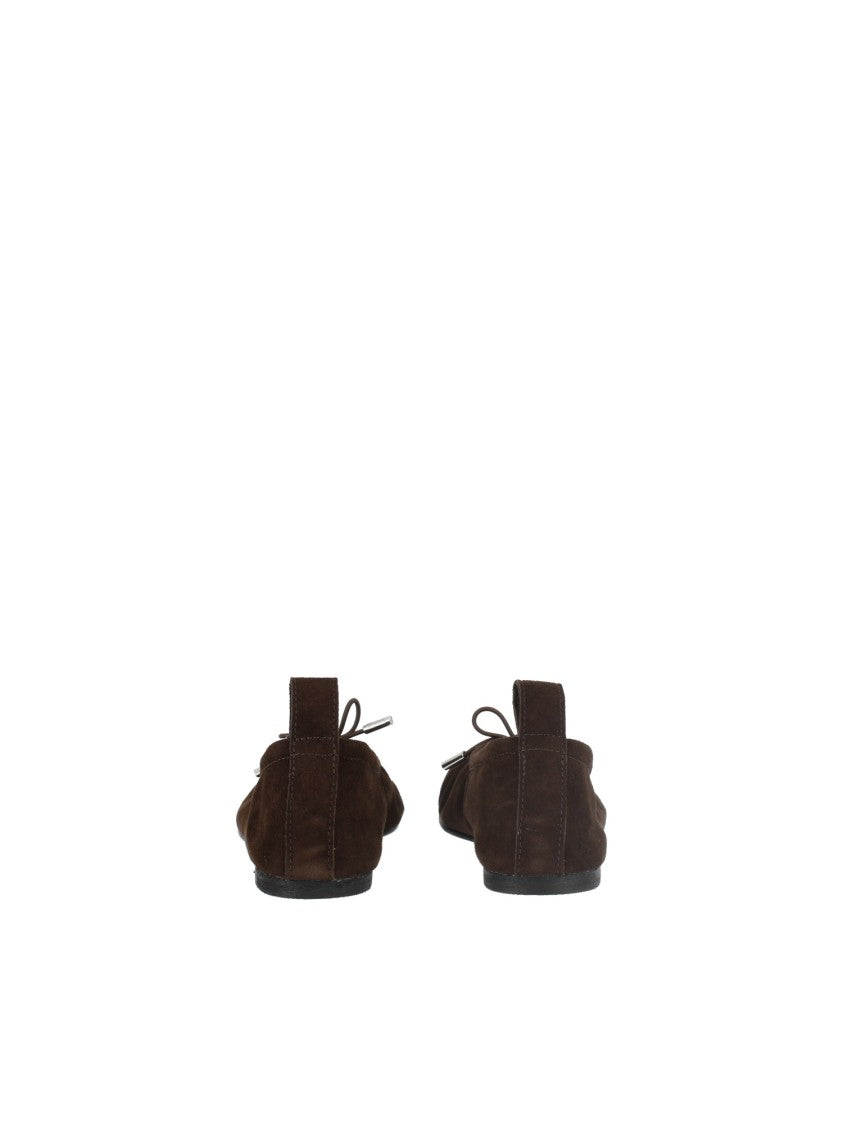 Alohas Black Rosalind Bow Pointed-Toe Leather Flats