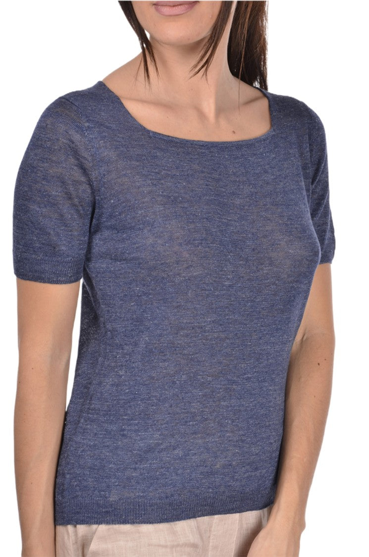 Paolo Fiorillo Capri Short-Sleeved Pure Linen Top