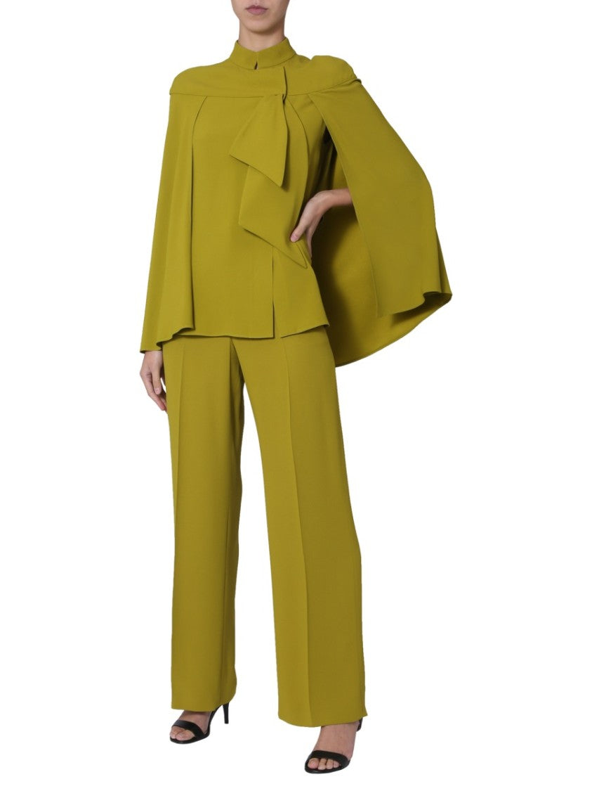 Alberta Ferretti High-Waisted Wide Trousers With Tailored Finish