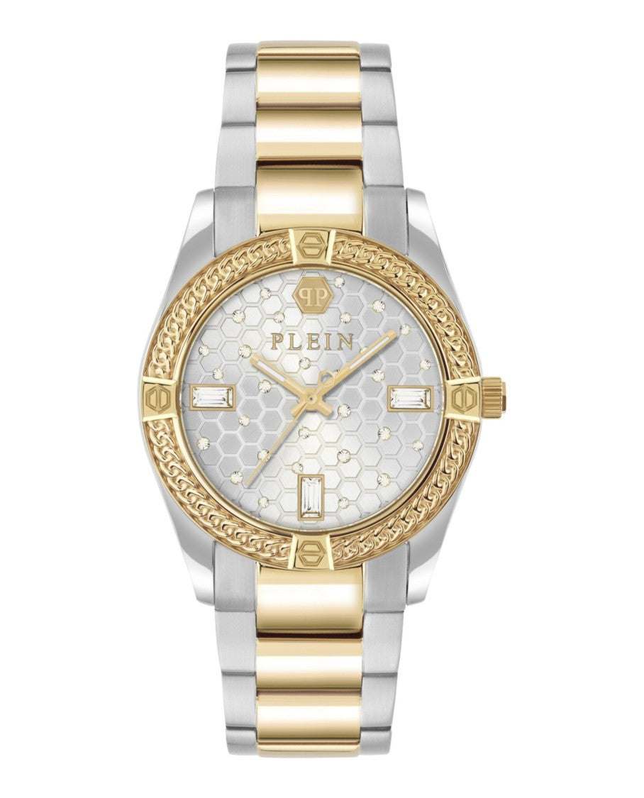 Philipp Plein Plein Icon Chain Crystal Watch With Two-Tone Case