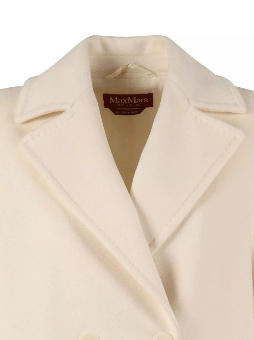 Max Mara Double-Breasted Virgin Wool Coat With Wide Lapels