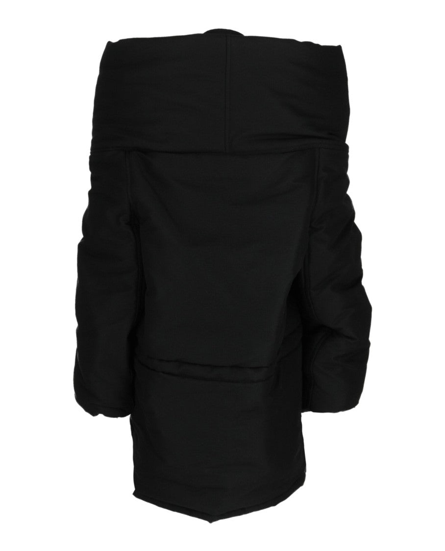 Balenciaga Deconstructed Black Parka With Oversized Fit And Functional Details