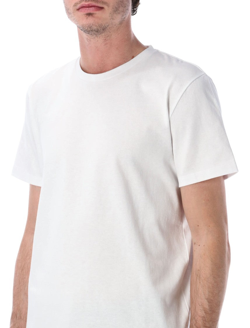 Saint Laurent Cotton Crewneck T-Shirt With Back Logo