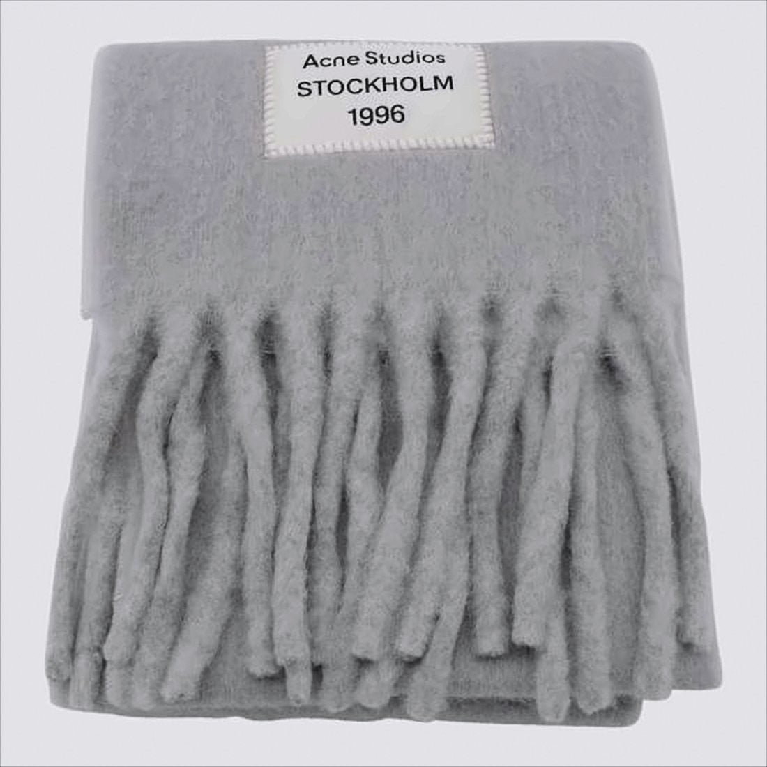 Acne Studios Bi-Color Alpaca Blend Scarf With Fringed Ends