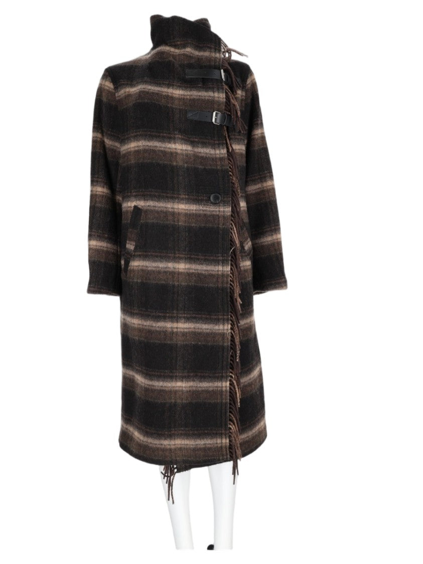Isabel Marant Étoile Multicolour Striped Fringe Coat