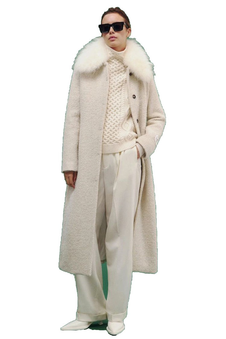 Peuterey Beige Coat With Fur Collar