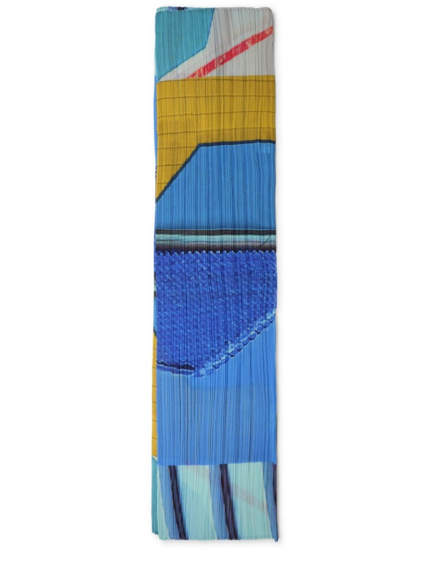 Pleats Please Issey Miyake City Collage Madame-T Pleated Scarf