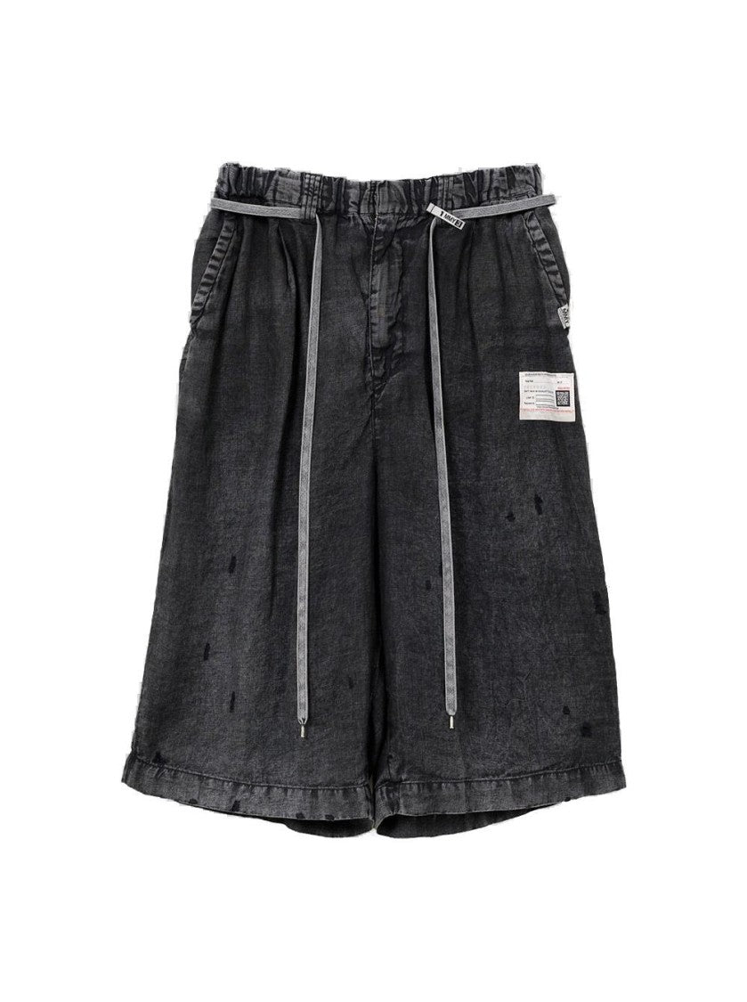 Maison Mihara Yasuhiro Aged Wide Shorts Black
