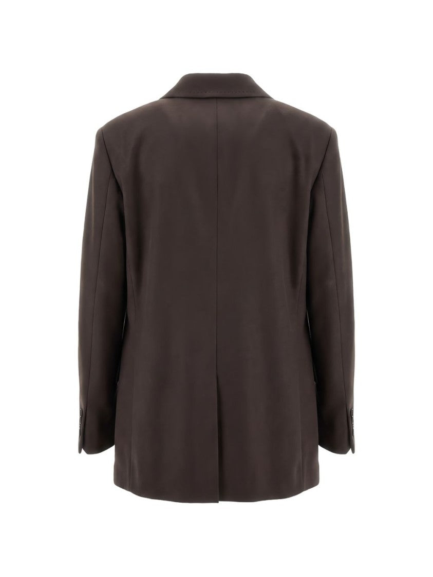 Max Mara Double-Breasted Structured Jacket With Wide Lapels