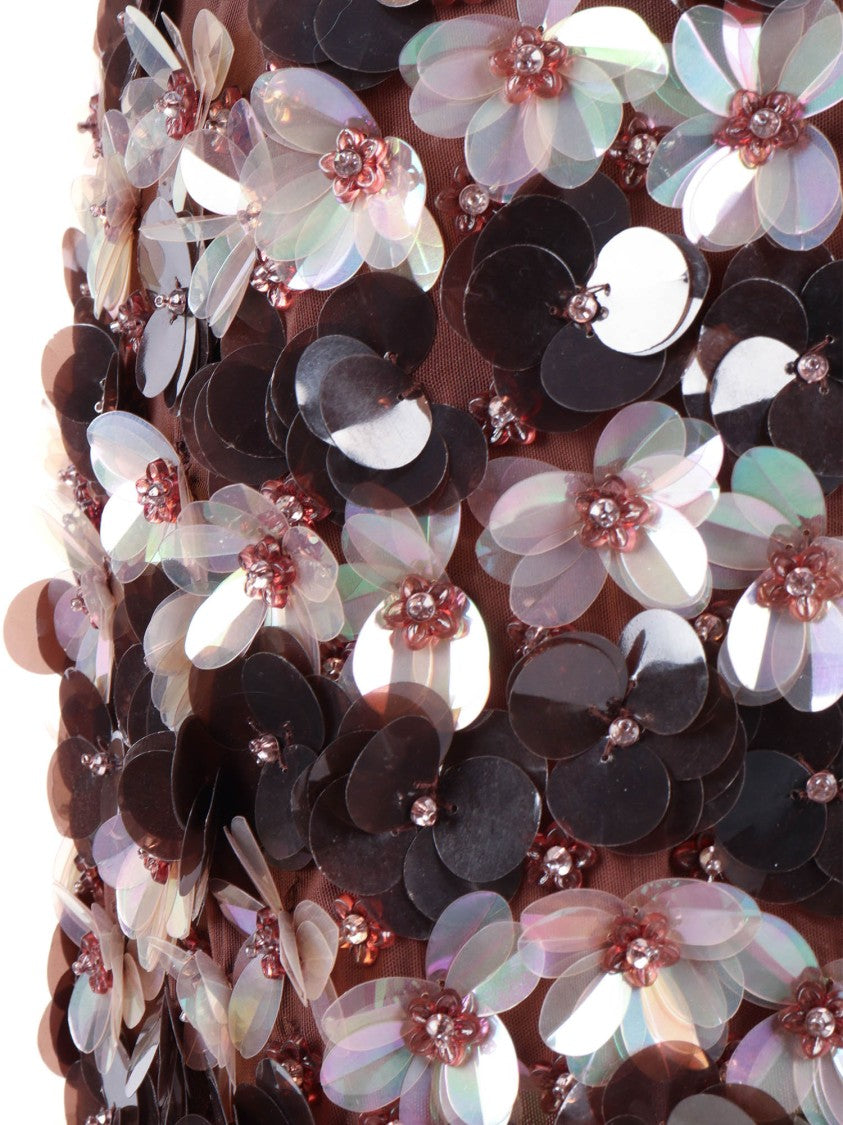 P.A.R.O.S.H. Iridescent Sequin Embellished Mini Skirt