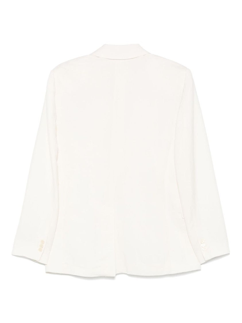Barena Tailored White Jacket With Notched Lapel