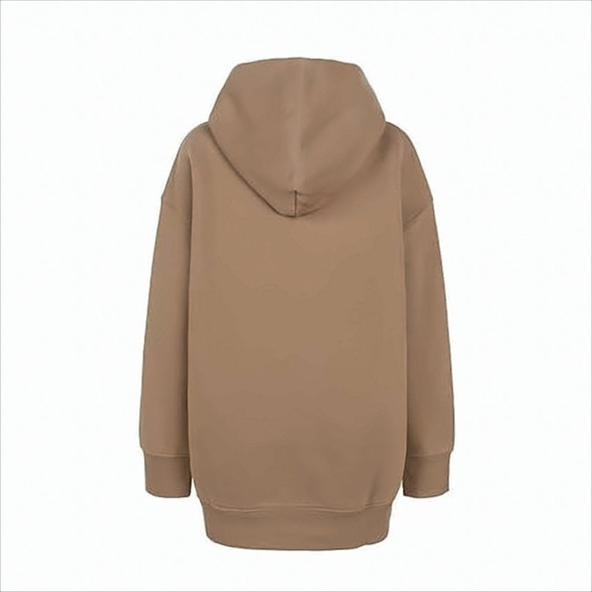 Max Mara Relaxed-Fit Brown Hoodie With Bold Contrasting Text