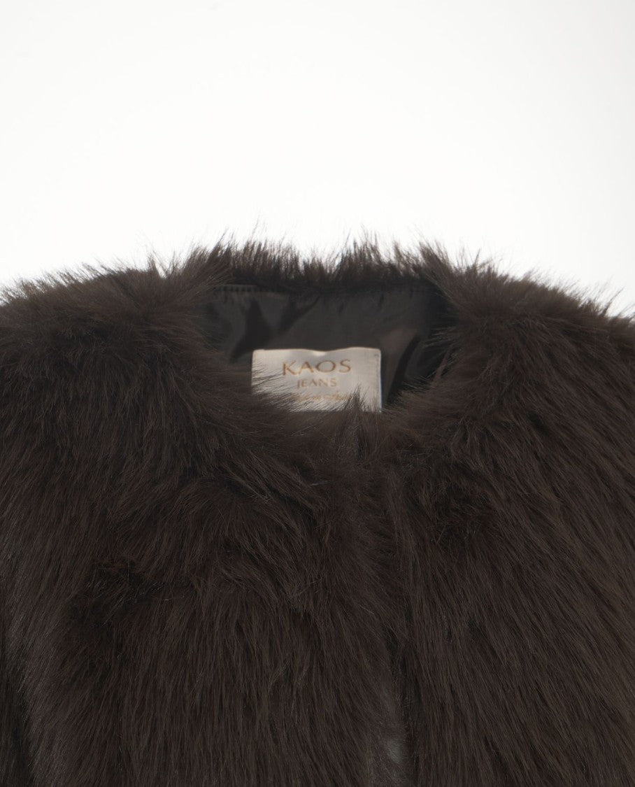 Kaos Sleeveless Faux Fur Gilet