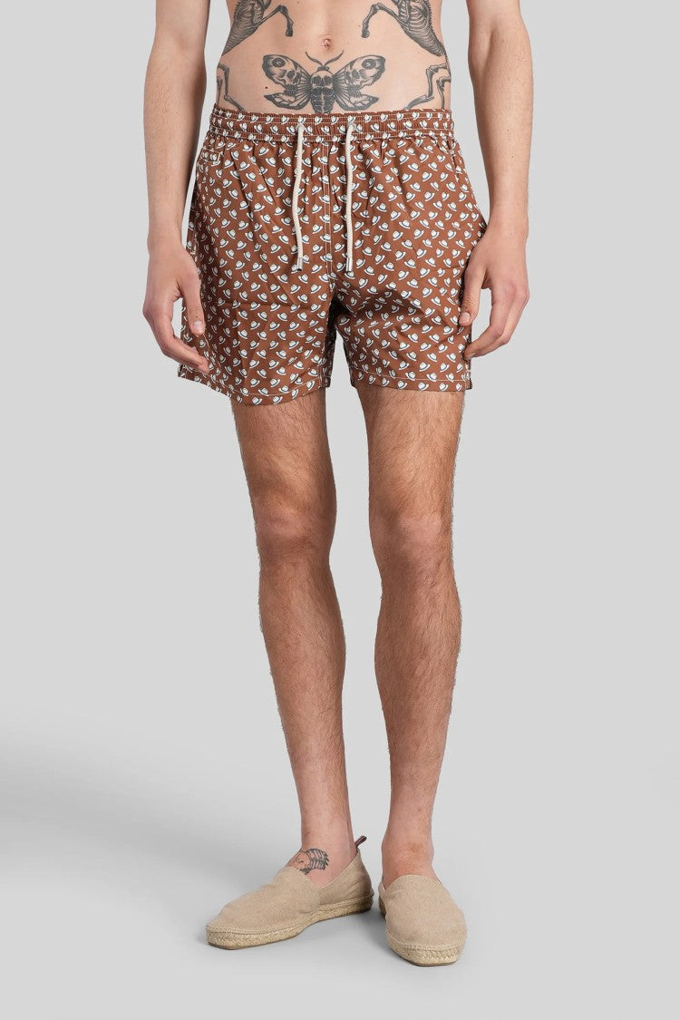 Mc2 Saint Barth Brown Lighting Micro Fantasy Swim Shorts