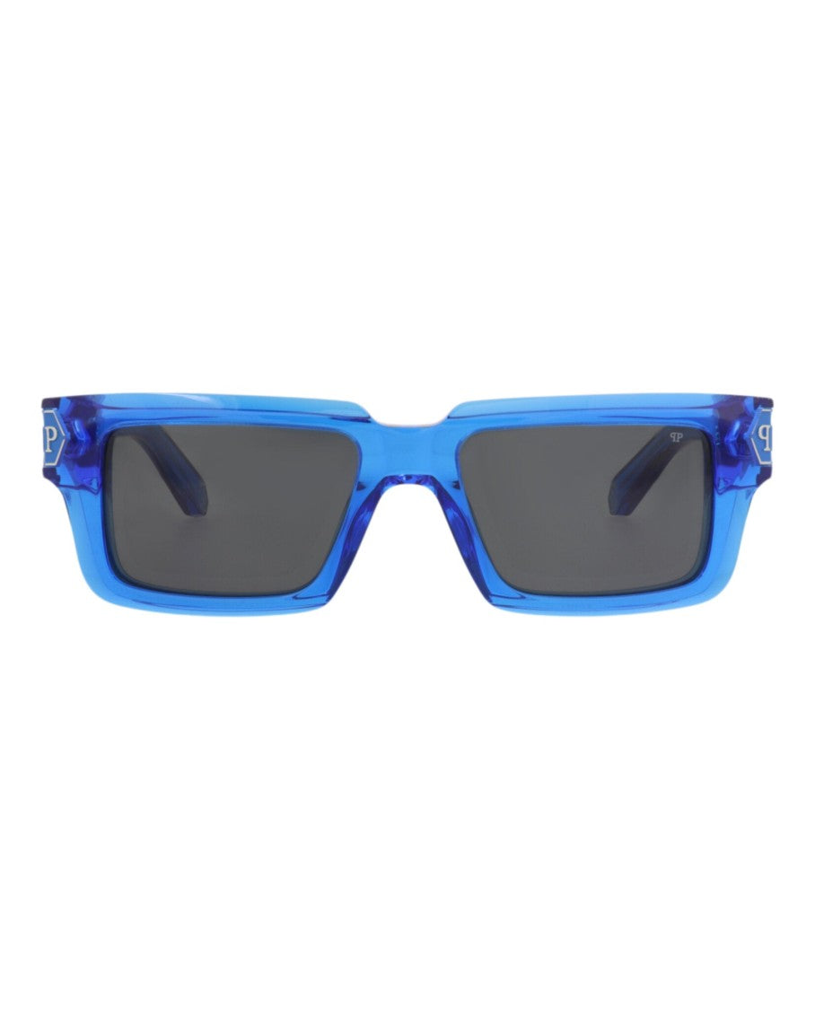 Philipp Plein Square-Frame Acetate Sunglasses With Distinctive Logo Emblem