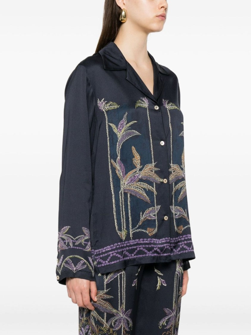 Forte Forte Relaxed Fit Shirt With Floral Embroidery
